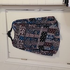 Cato Multi-Color Blouse 18/20 Size Women's Pre-Owned Business Casual Lightweight